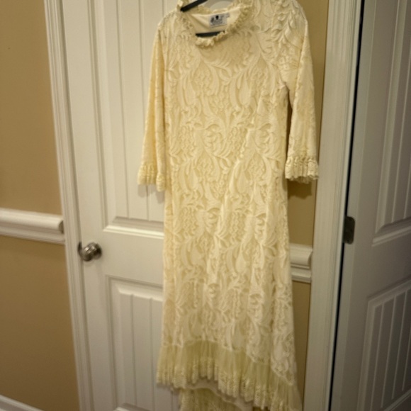 Dainty Jewells Dresses & Skirts - Dainty Jewells Elegant Cream Lace Long Sleeve Dress